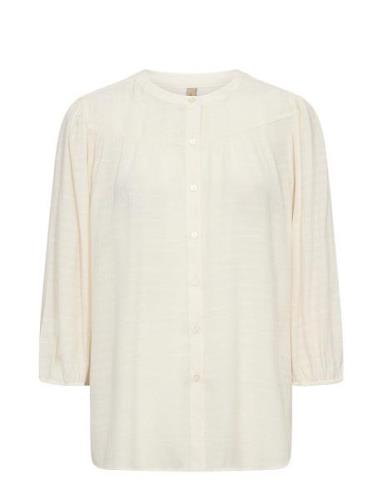 Sc-Calypso Tops Blouses Long-sleeved Cream Soyaconcept