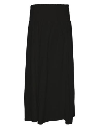 Mlerica Jrs Midi Skirt Knælang Kjole Black Mamalicious