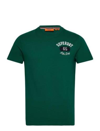 Emb Superstate Ath Logo Tee Tops T-Kortærmet Skjorte Green Superdry