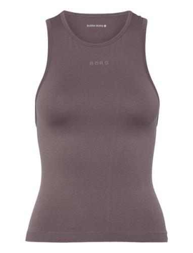 Borg Running Seamless Tank Tops T-shirts & Tops Sleeveless Brown Björn...