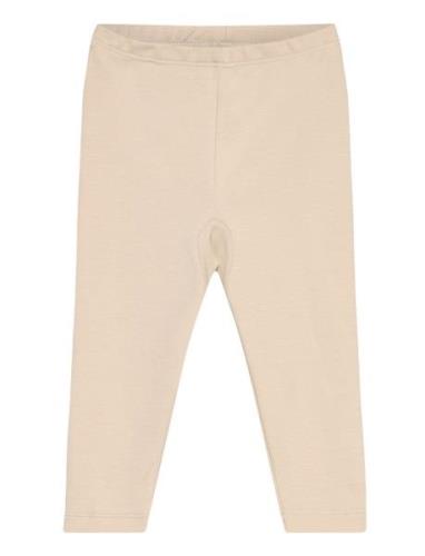 Leggings - Solid Bottoms Leggings Beige Fixoni