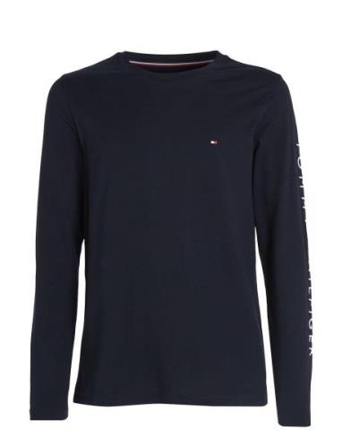 Tommy Logo Long Sleeve Tee Tops T-Langærmet Skjorte Navy Tommy Hilfige...