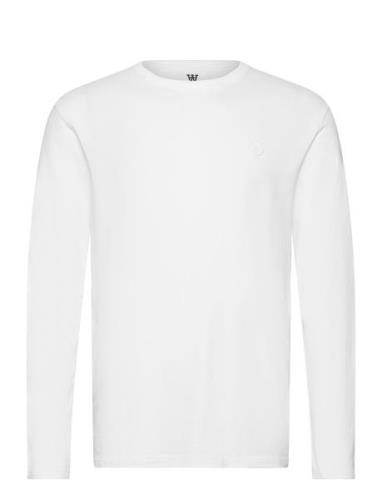 Mel Long Sleeve Gots Tops T-Langærmet Skjorte White Double A By Wood W...