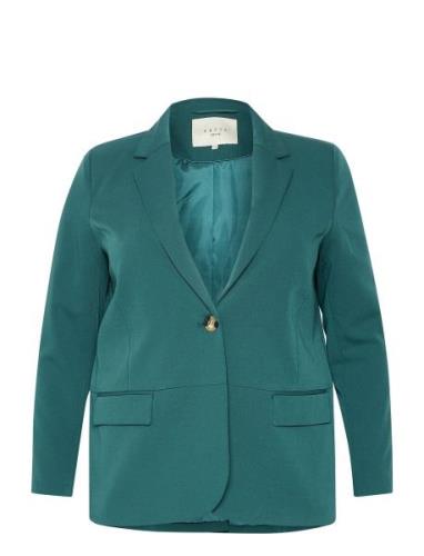 Kcsakira Blazer Blazers Single Breasted Blazers Green Kaffe Curve