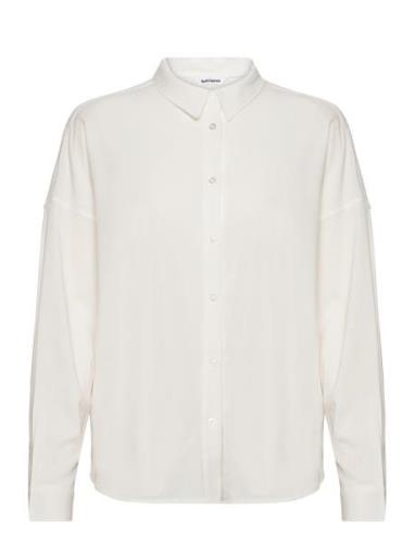 Srfreedom Wide Shirt Tops Shirts Long-sleeved White Soft Rebels