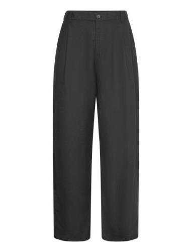 Trouser Ragna With Pleats Bottoms Trousers Wide Leg Black Lindex