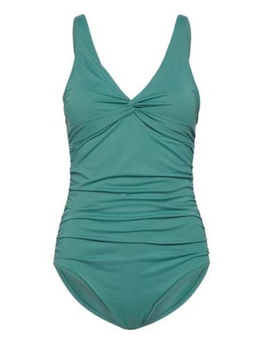 Panos Emporio Simi Solid Swimsuit Badedragt Badetøj Green Panos Empori...