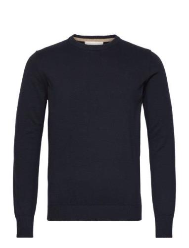 Bs Jupiter Regular Fit Knitwear Tops Knitwear Round Necks Navy Bruun &...