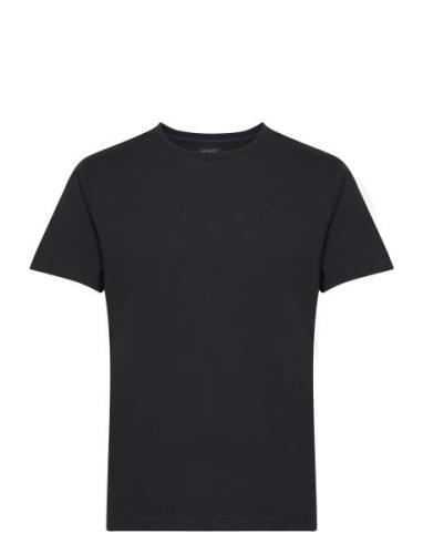 Pima Cotton Tee Tops T-Kortærmet Skjorte Black Hackett London