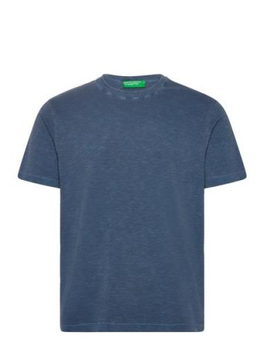 T-Shirt Tops T-Kortærmet Skjorte Blue United Colors Of Benetton