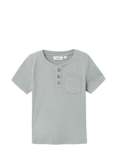 Nmmhalli Ss Slim Top Lil Tops T-Kortærmet Skjorte Blue Lil'Atelier