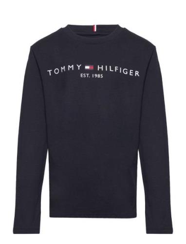 U Essential Tee L/S Tops T-shirts Long-sleeved T-Skjorte Navy Tommy Hi...