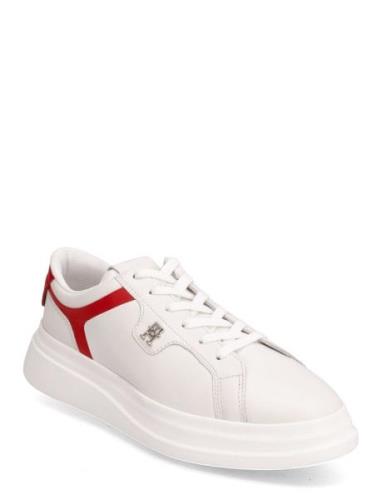 Pointy Court Sneaker Snøresko Flade White Tommy Hilfiger