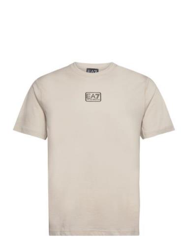 T-Shirt Tops T-Kortærmet Skjorte Cream EA7