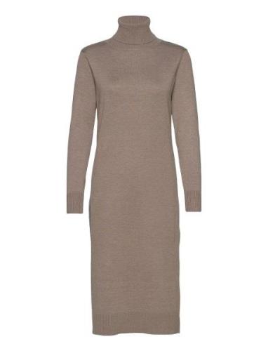 Milasz Roll Neck Long Dress Knælang Kjole Brown Saint Tropez