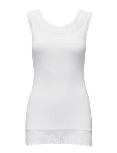 Florence Top Tops T-shirts & Tops Sleeveless White Cream