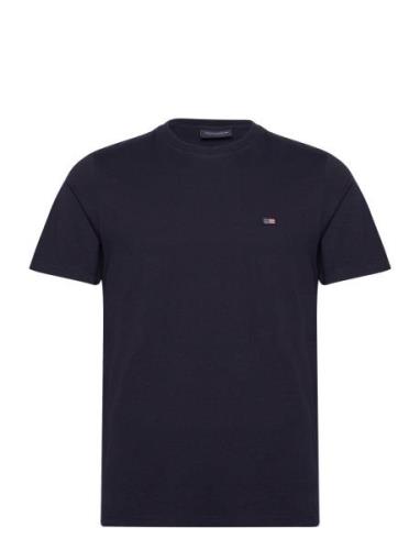 Max Classic Organic Cotton Tee Tops T-Kortærmet Skjorte Navy Lexington...