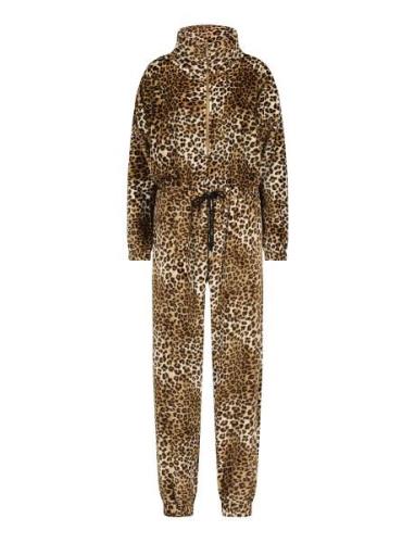 Sie Flannel Fleece Zip Bottoms Jumpsuits Brown Hunkemöller