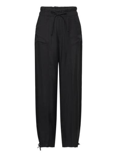 Darelia-M Bottoms Trousers Wide Leg Black MbyM