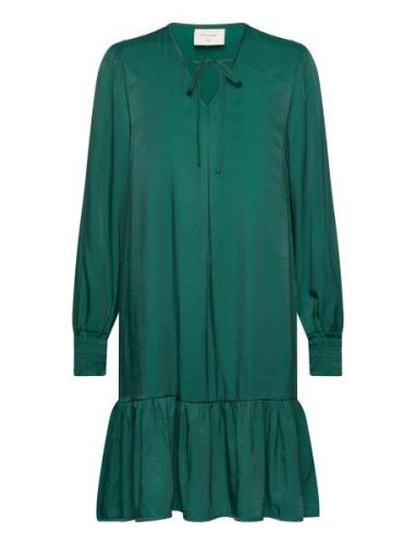 Fqlou-Dress Knælang Kjole Green FREE/QUENT