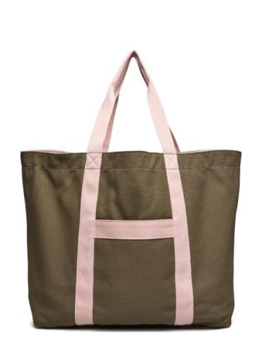 Canvas Berta Bag Shopper Taske Khaki Green Becksöndergaard