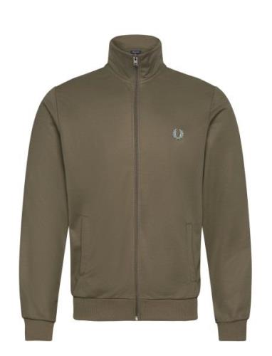 Track Jacket Tops Sweatshirts & Hoodies Sweatshirts Green Fred Perry