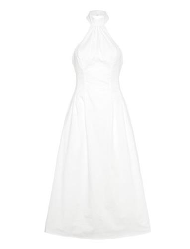 Genevieve Poplin Midi Dress Maxikjole Festkjole White Bardot