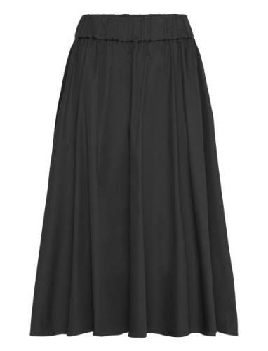 Cleo Skirt Knælang Nederdel Black Marville Road