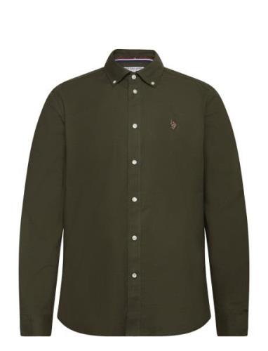 Esmar Shirt Tops Shirts Casual Khaki Green U.S. Polo Assn.