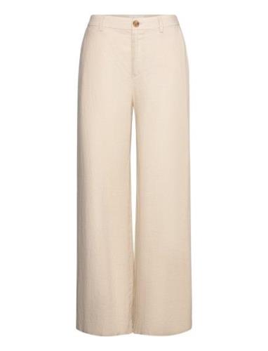 Ninnespw Pa Bottoms Trousers Wide Leg Cream Part Two