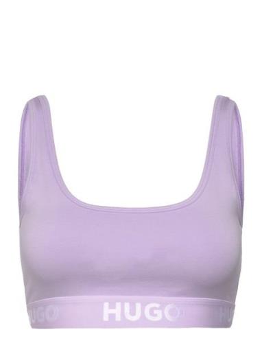 Bralette Sporty Logo Lingerie Bras & Tops Soft Bras Tank Top Bras Purp...