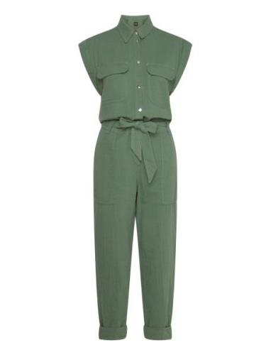 C_Deska-W Bottoms Jumpsuits Khaki Green BOSS