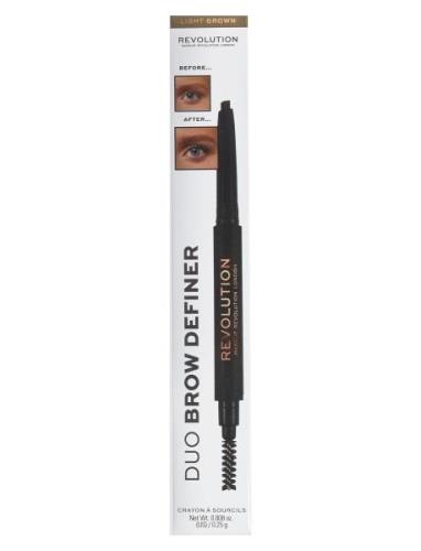 Makeup Revolution Duo Brow Definer Pencil Light Øjenbrynsblyant Makeup...