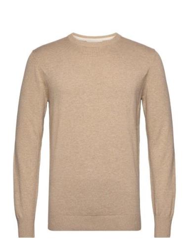 Bs Jupiter Regular Fit Knitwear Tops Knitwear Round Necks Beige Bruun ...