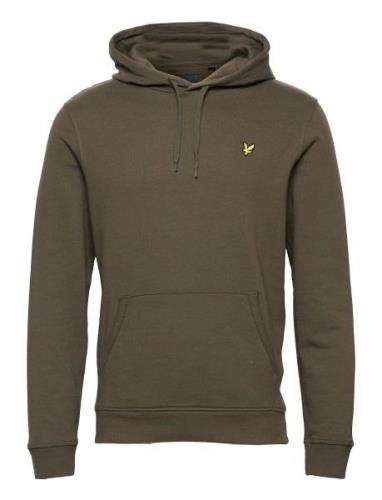 Pullover Hoodie Tops Sweatshirts & Hoodies Hoodies Green Lyle & Scott