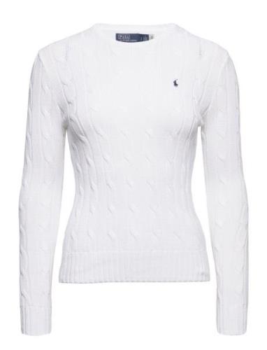 60/2X12 Pima Cotton-Lsl-Plo Tops Knitwear Jumpers White Polo Ralph Lau...