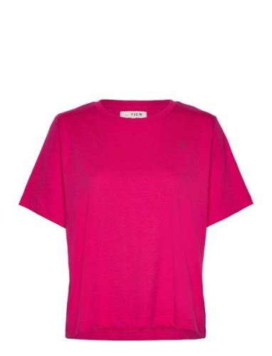 Sila T-Shirt Tops T-shirts & Tops Short-sleeved Pink A-View