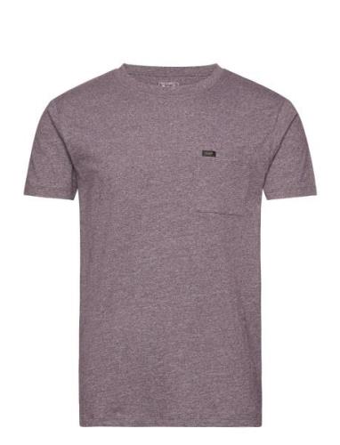 Ultimate Pocket Tee Tops T-Kortærmet Skjorte Purple Lee Jeans