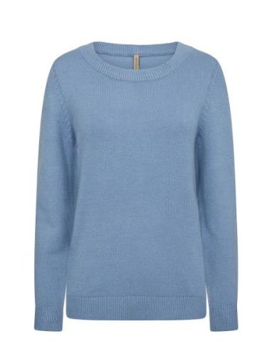 Sc-Blissa 15 Tops Knitwear Jumpers Blue Soyaconcept