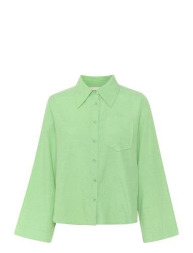 Zeniamw Shirt Tops Shirts Long-sleeved Green My Essential Wardrobe