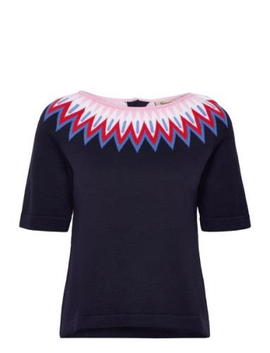 Christina Ss Tops Knitwear Jumpers Blue Jumperfabriken