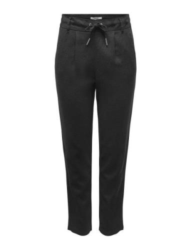 Onlcaro-Poptrash Easy Linen Bl Pnt Bottoms Trousers Straight Leg Black...