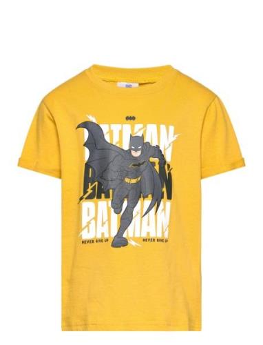 Tshirt Tops T-Kortærmet Skjorte Yellow Batman