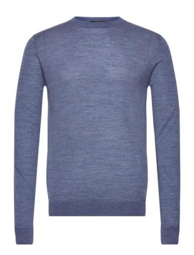 Charlesbb Crew Neck Tops Knitwear Round Necks Blue Bruuns Bazaar