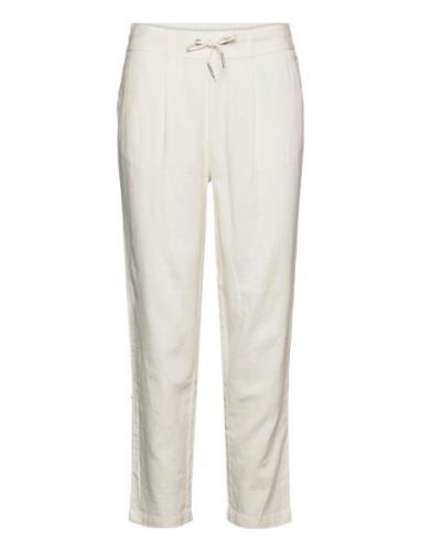 Onlcaro-Poptrash Easy Linen Bl Pnt Bottoms Trousers Straight Leg White...