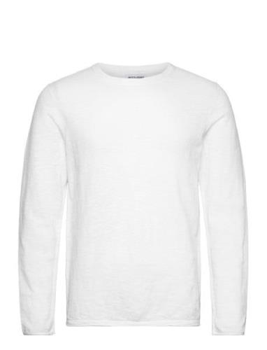 Jjelinen Knit Crew Neck Sn Tops Knitwear Round Necks White Jack & J S