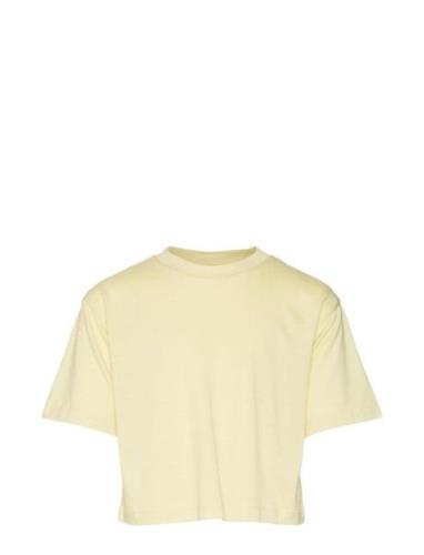 Vmpastel Over D Cropped Ss Top Girl Tops T-Kortærmet Skjorte Yellow Ve...