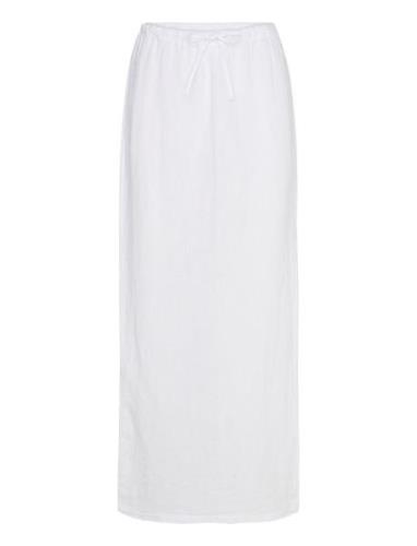 Samira Skirt Lang Nederdel White Noella