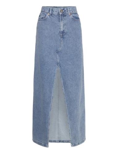 Mariana Blue Denim Skirt Lang Nederdel Blue ALOHAS