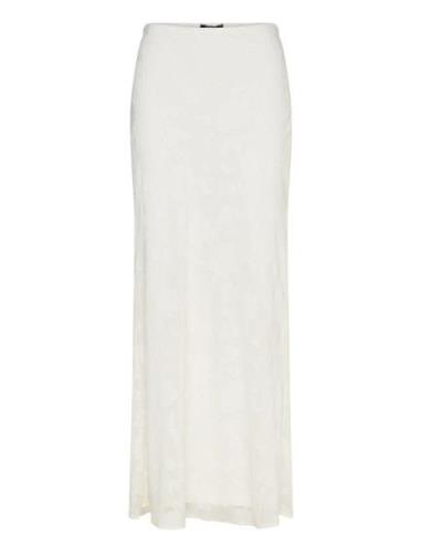 Floral Maxi Skirt Lang Nederdel Cream Gina Tricot